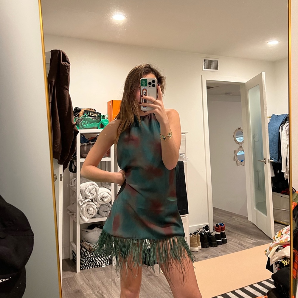 WeWoreWhat Feather Tie Dye Mini